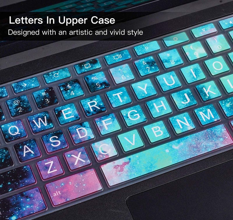CaseBuy Keyboard Cover for Dell 11.6 Chromebook 3100 3120 3180 3181 3189 5190 P22T 11.6" / Chromebook 13 3380 13.3 inch Keyboard Accessories (Upper CASE, Galaxy) - Image 4